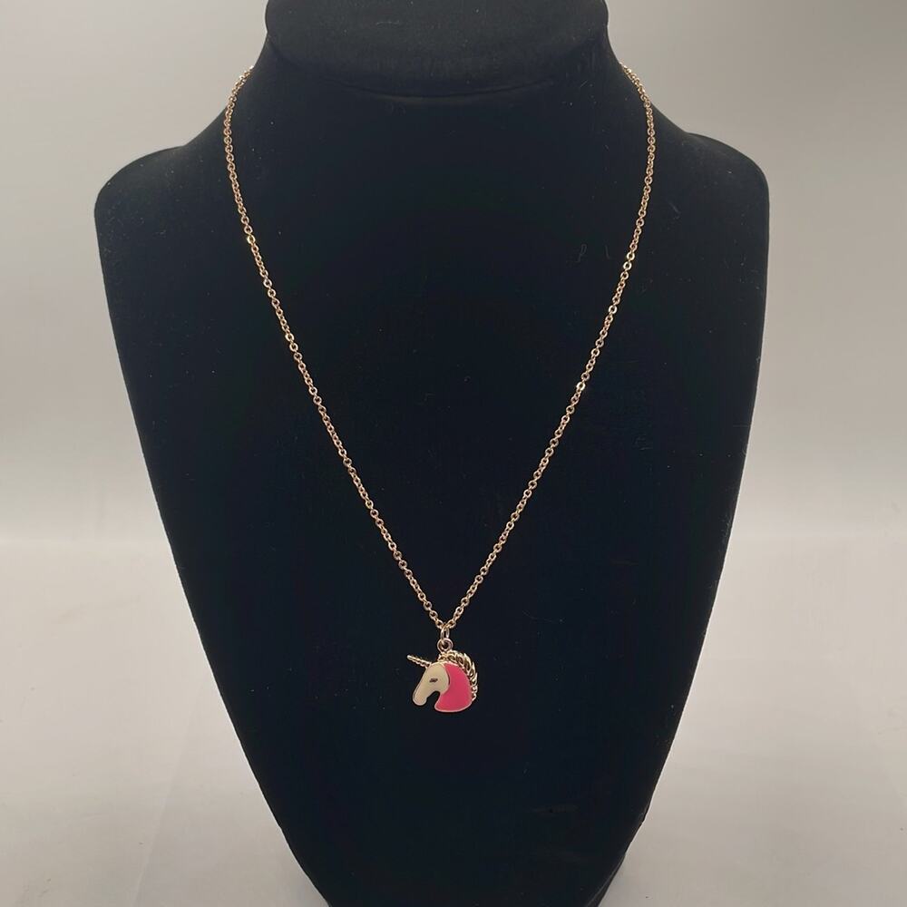 Gold Toned Unicorn Pendant/Necklace